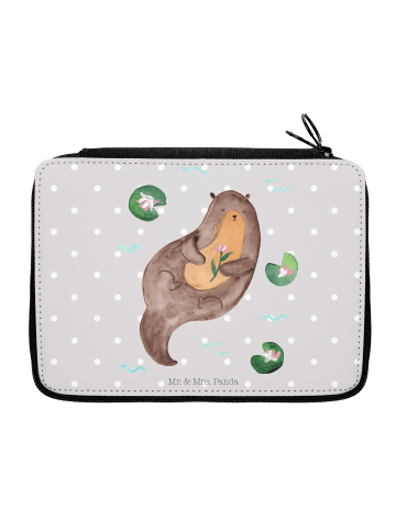 Mr. & Mrs. Panda Bleistiftetui Otter Seerose ohne Spruch in Grau Pastell