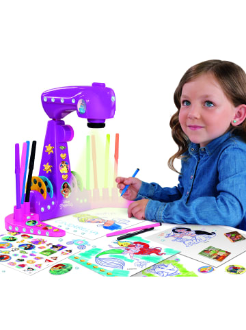 LISCIANI Disney Princess Zeichenschule mit LED Projektor in lila