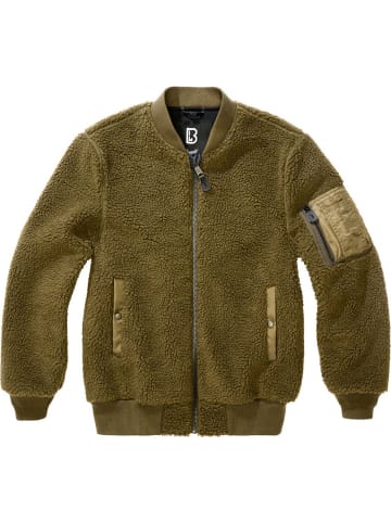 Brandit Fleecejacke/Fleecepullover "MA1 Sherpa Jacket" in Grün