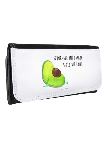 Mr. & Mrs. Panda Geldbörse Damen Avocado Schwangerschaft mit Spruch in Weiß