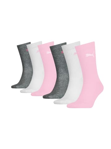 Puma Socken 6er Pack in Rosa/Weiß/Grau