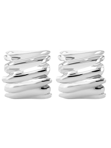 Adeliás Damen Ohrringe – Creole aus Edelstahl in silber