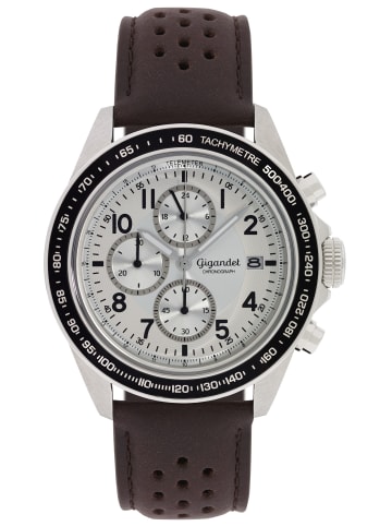 Gigandet Quarzuhr Chronograph "RACETRACK" in Braun/Silber