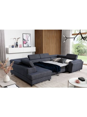 MF Design Esco Recamiere Links in Hellgrau -  (L) 200 x (B) 336 x (H) 92 cm
