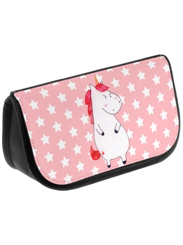 Mr. & Mrs. Panda Kosmetiktasche Einhorn Wut ohne Spruch in Rot Pastell