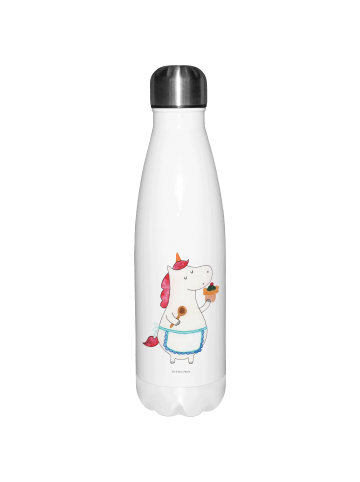 Mr. & Mrs. Panda Thermosflasche Einhorn Küche ohne Spruch in Weiß