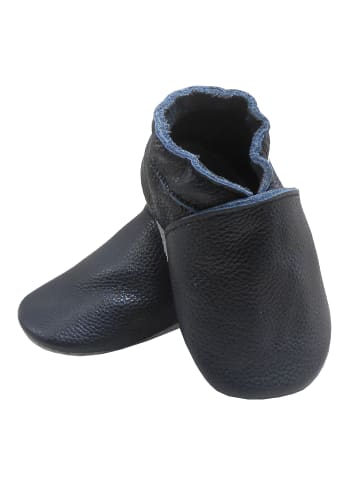 Yalion Leder-Krabbelschuhe in Dunkelblau