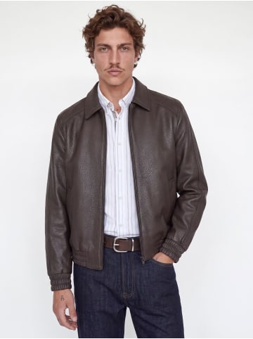 Jack & Jones Kunstlederjacke in Chocolate Brown