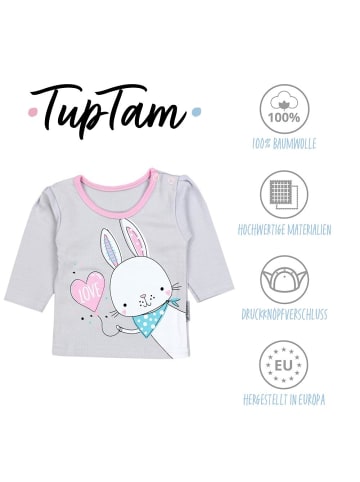 TupTam Baby Mädchen Langarmshirt 5er Set in hellrosa