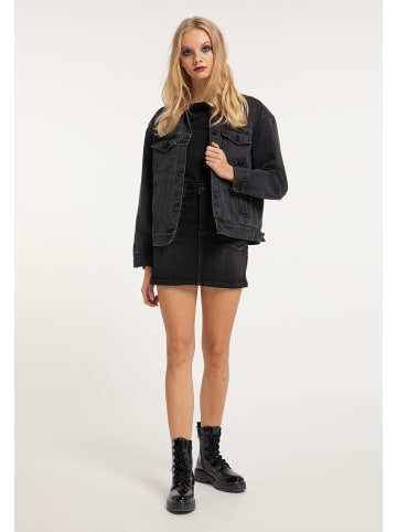 myMo ROCKS Damen Jeansjacke in Schwarz