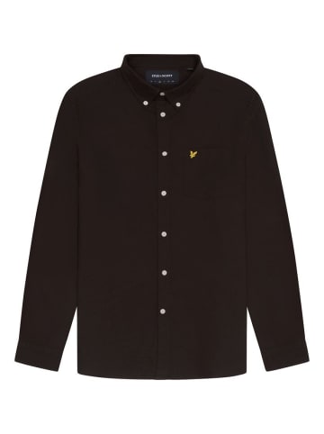 Lyle & Scott Langarmhemd in Dunkelbraun