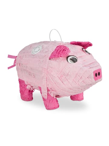 relaxdays 2 x Pinata Schwein in Rosa