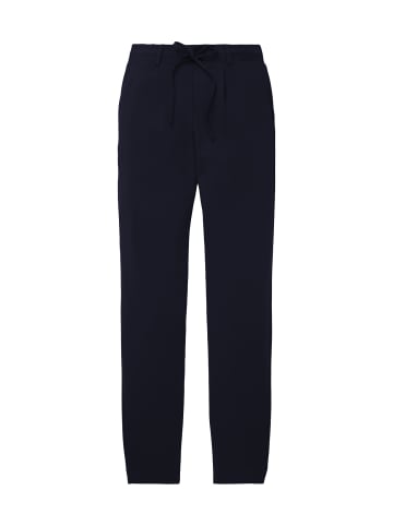 Tom Tailor Elegante Business Stoffhose Loose Fit Ankle  Pants mit Tunnelzug in Navy