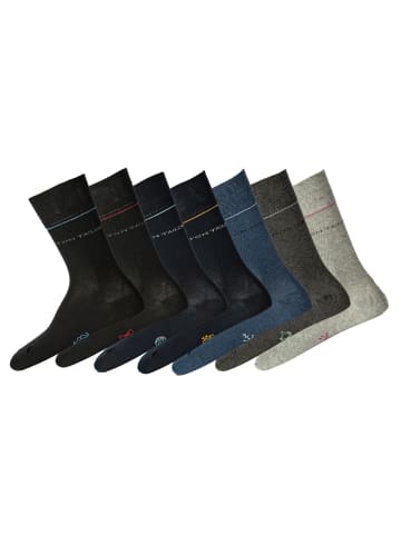 Tom Tailor Socken 7er Pack in Schwarz/Grau/Blau