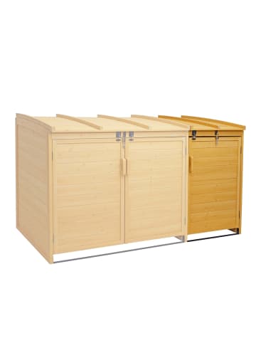 MCW 1er-/2er-Mülltonnenverkleidung Erweiterung H75b, Braun
