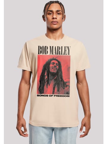 F4NT4STIC T-Shirt Bob Marley Songs Of Freedom Reggae Music in sand