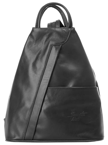 Samantha Look Rucksack echt Leder in schwarz