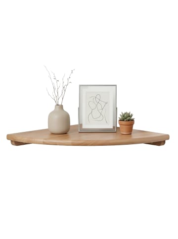 relaxdays Eckregal in Natur - (B)40 x (H)3 x (T)40 cm