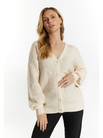 Usha Damen Strickcardigan in Creme Melange