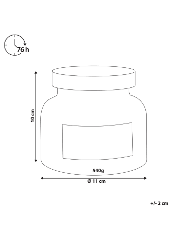 Beliani Kerze DELIGHT BLISS in Violett - (W) 10 x (H) 10 x (L) 10 cm