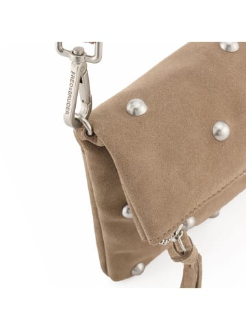 FREDs BRUDER Endless Beads Clutch Tasche Leder 28 cm in taupe
