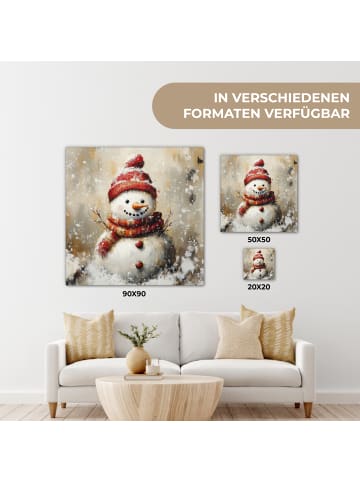 MuchoWow Leinwand Bilder Weiß