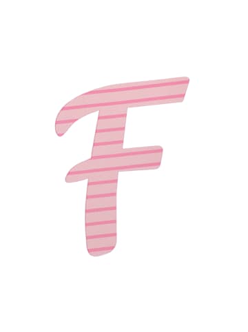 Fabfabstickers Buchstabe "F" aus Stoff in Pink-Mix zum Aufbügeln