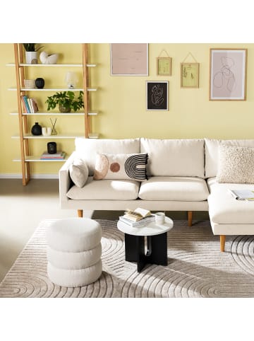 home24 Beistelltisch MARVILA in Weiß / Schwarz