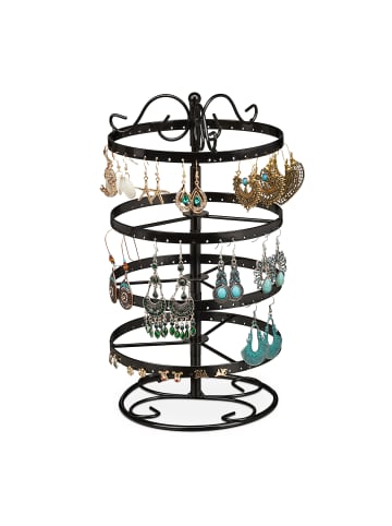 relaxdays Ohrringhalter in Schwarz - (H)30 x Ø16,5 cm