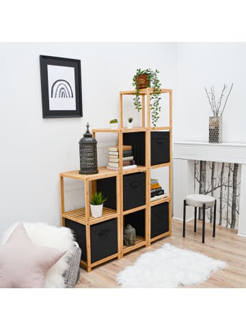DuneDesign 4er Set Aufbewahrungsbox Alva in Schwarz