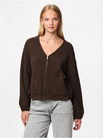 Pieces Strickjacke in Hot Fudge
