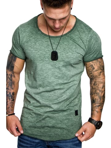 Amaci&Sons Oversize T-Shirt mit Rundhalsausschnitt TIJUANA in Khaki