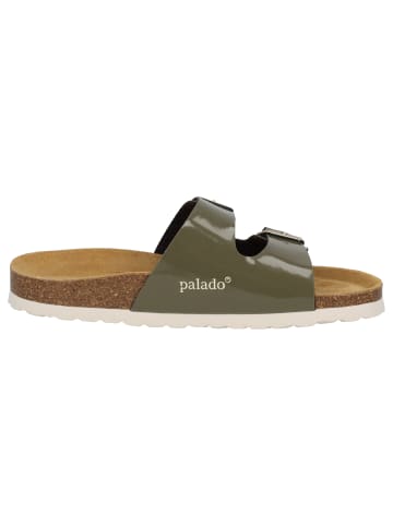 palado Pantoletten in khaki lack