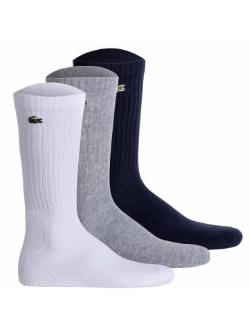 Lacoste Socken 3er Pack in Weiß/Grau/Dunkelblau