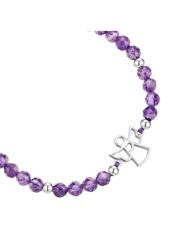 Rafaela Donata Armband Engel aus Messing mit Amethyst in silber