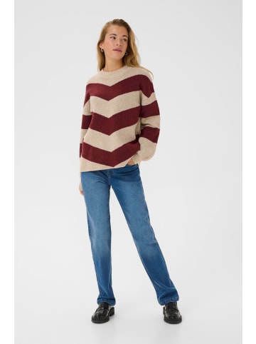 Kaffe Strickpullover KAverana Baggy fit in Feather G.M./Windsor W. Stripe