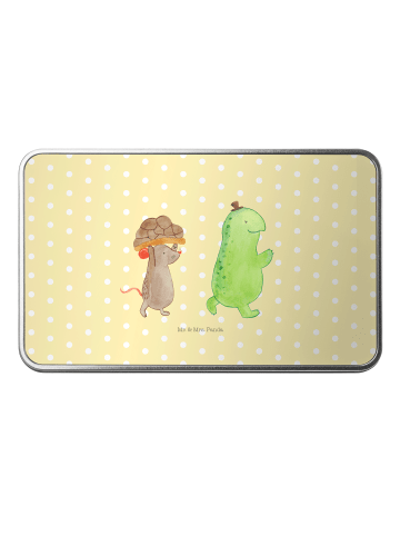 Mr. & Mrs. Panda Blechdose Schildkröte Maus ohne Spruch in Gelb Pastell