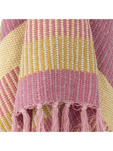 Bloomingville Decke Isnel aus recycelter Baumwolle in pink