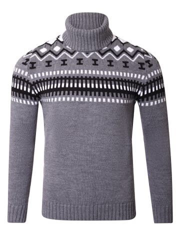 RESLAD Strickpullover Rollkragenpullover in anthrazit