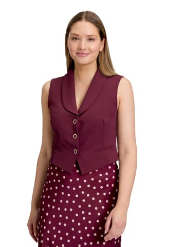 Vera Mont Sommerweste mit Kragen in Deep Dahlia