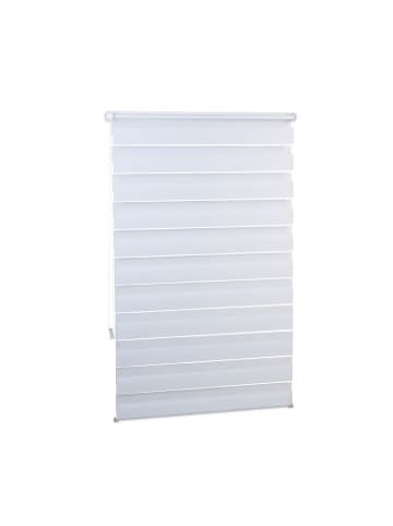 relaxdays 3x Doppelrollo in Weiß - (B)90 x (H)150 cm