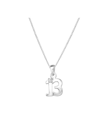 Alexander York Kette mit Anhänger 13 in 925 Sterling Silber, 2-tlg. in silber
