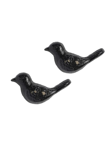 Nordal Knauf Vogel Shabby Chic in Schwarz