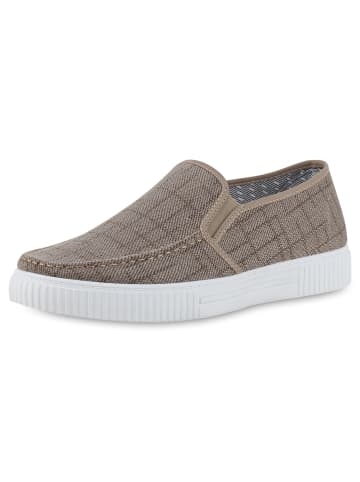 VAN HILL Slip Ons Derek in Khaki