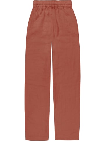 Janice Musselin Hose extra lang Chania in Terracotta