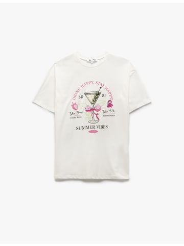 KOTON TSHIRT SS in Ekru