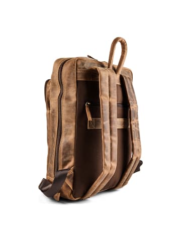 Greenburry Vintage Daypack Leder 42 cm Laptopfach braun