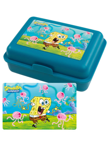 SpongeBob Spongebob Schwammkopf Brotdose Quallen Jellyfish Lunchbox Trennwand in blau