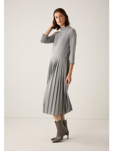 More & More midilanges Shirt-Schlupfkeid, plissiert in warm grey melange