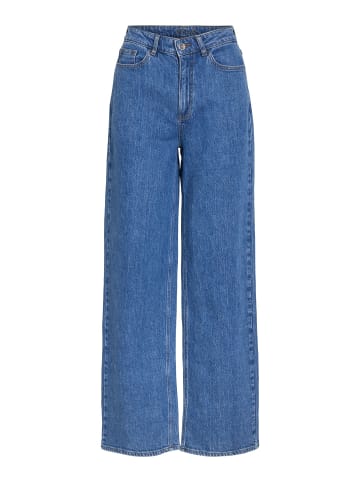 Vila Wide Fit Jeans in Medium Blue Denim 5